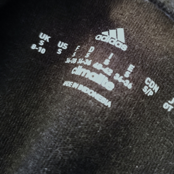 Super soft Adidas Climalite hooded top in charcoal and black S - Picture 12 of 16